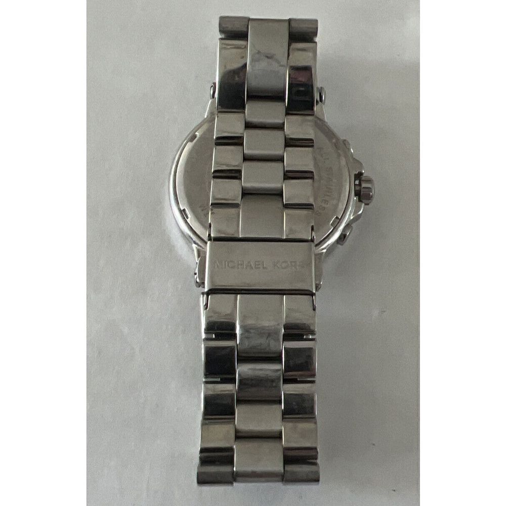 Michael Kors MK-5221 Chronograph Date Stainless Steel Watch New Battery - Picture 3 of 7